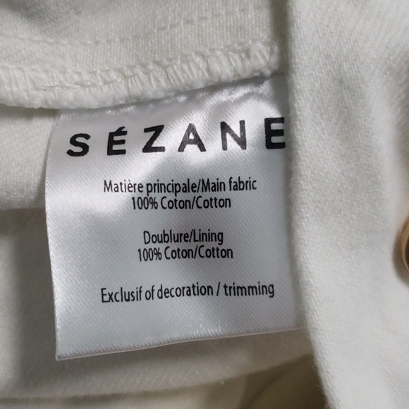 Sezane 1967 ecru denim high rise straight leg pants - Picture 13 of 16